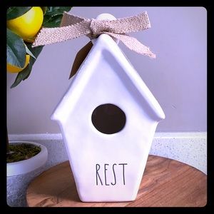 ❗️RAE DUNN DUAL SIDED REST BIRDHOUSE FARMHOUSE NEST DECOR